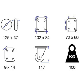 LENKROLLE FST. 125 MM
