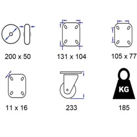 LENKROLLE FST. 200X50 MM