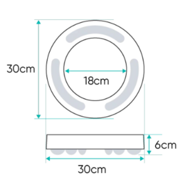 Plant Glider white - 30 cm/90 kg